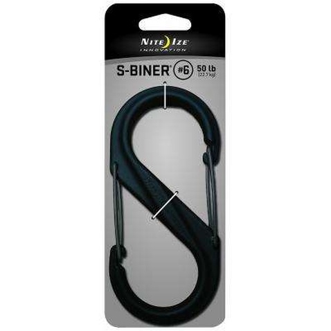 Карабін туристичний Nite ize Plastic Carb S Biner Size 6 NI735 Black (4823082709472)