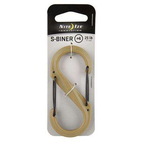 Карабін туристичний Nite ize Plastic Carb S Biner Size 4 NI795 Brown (4823082709441)