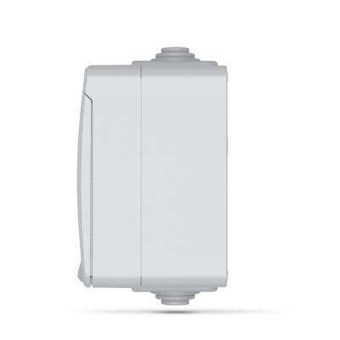 Розетка Videx BINERA IP65 зовнішня 2ая із заземленням сіра (VF-BNW22G-G)