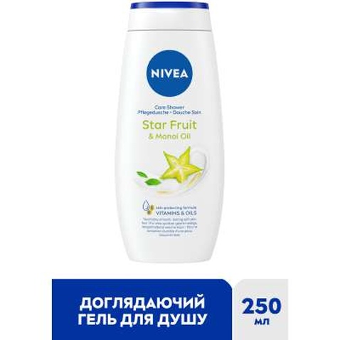 Гель для душу Nivea Крем і карамболь з олією моної 250 мл (4005808166022)