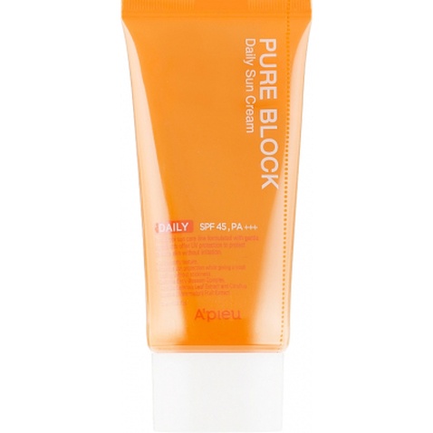 Засіб від засмаги A'pieu Pure Block Natural Daily Sun Cream SPF45/Pa+++ 50 мл (8809581450615)