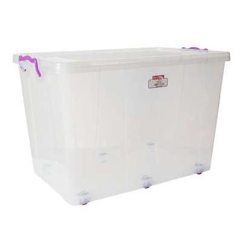 Контейнер для зберігання Irak Plastik на колесах прозорий 60 л (4669)