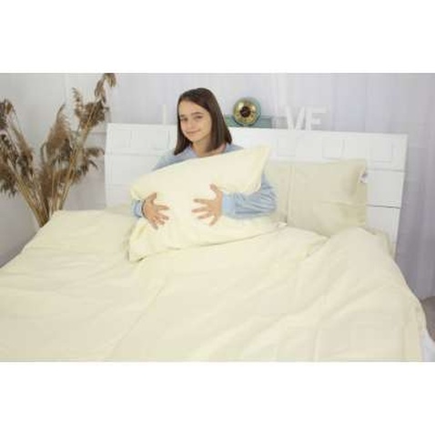 Простирадло MirSon Сатин Premium 0001 Moko White 180х220 см (2200001729667)