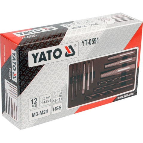 Екстрактор Yato YT-0591 набір 12шт (YT-0591)