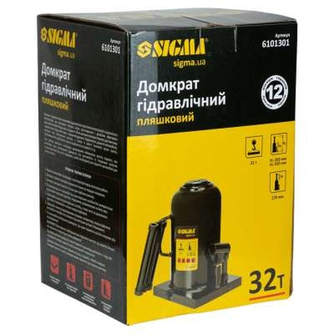 Домкрат Sigma гідравлічний пляшковий 32т H 260-430мм (6101301)