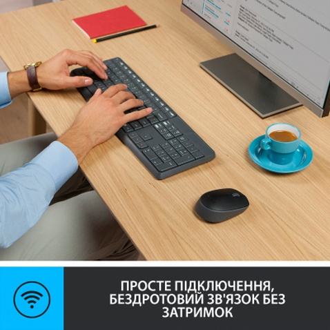 Комплект Logitech MK235 Wireless UA (920-007931)