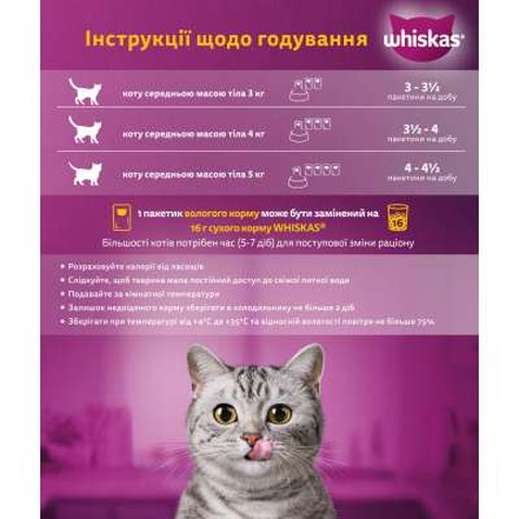 Вологий корм для кішок Whiskas Індичка в соусі 85 г (5900951302077)