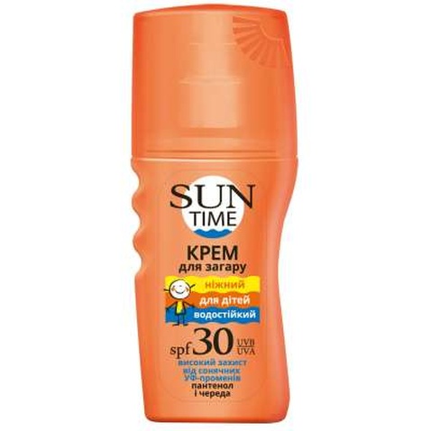 Засіб для засмаги Біокон Sun Time SPF 30 Ніжний крем для дітей 150 мл (4820064561899)