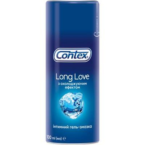 Інтимний гель-змазка Contex Long Love з охолоджуючим ефектом (лубрикант) 100 мл (4820108005136)