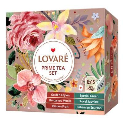 Чай Lovare Prime Tea Set 90 пакетиків асорті (lv.79914)