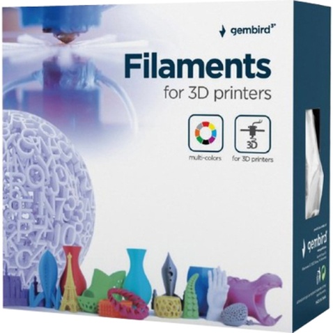 Пластик для 3D-принтера Gembird PLA-PLUS, 1.75 мм, silver, 1кг (3DP-PLA+1.75-02-S)
