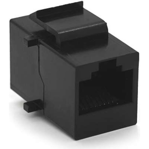 Модуль Keystone прохідний в рамку 1+1 RJ45 кат.5E UTP, Black Voltronic (30343)