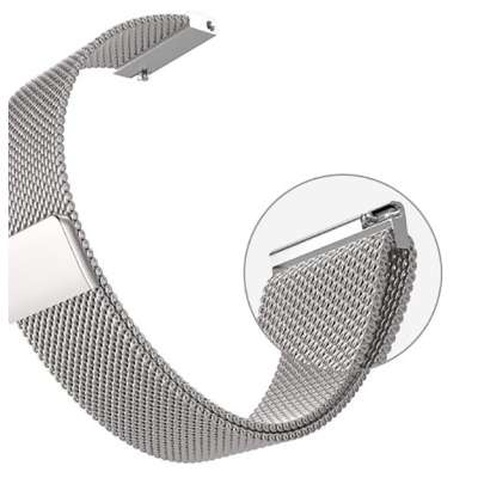Ремінець до смарт-годинника BeCover Milanese Style для Samsung Galaxy (20mm)/Watch 5/ Watch 4.../Gear S2 Classic/Gear Sport Silver (707675)