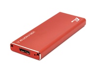 Кишеня зовнішня Frime M.2 NGFF SATA, USB 3.0, Metal, Red (FHE203.M2U30)