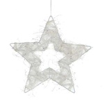Прикраса декоративна Christmas House Звезда белая блестящая 20 см (8718861140286)