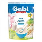 Дитяча каша Bebi Premium молочна Рисова з яблуком +4 міс. 200 г (1105030)