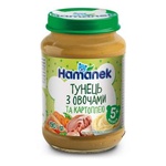 Дитяче пюре Hamanek тунець з овочами і картоплею, 190 г (1215871)
