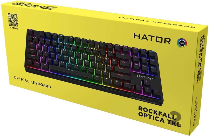 Клавіатура Hator Rockfall 2 Optica TKL Black (HTK-730)