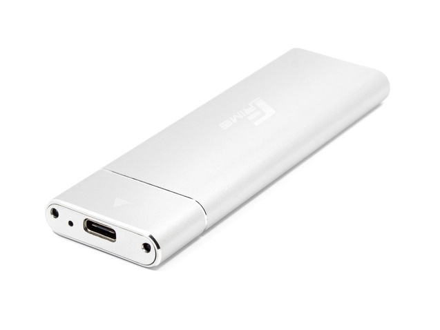 Кишеня зовнішня Frime M.2 NGFF SATA, USB 3.1 Type-C, Metal, Silver (FHE221.M2UC)