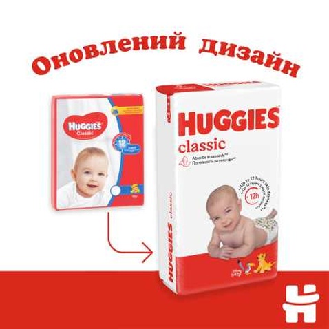 Підгузок Huggies Classic 4 (7-18 кг) Jumbo 50 шт (5029053543147)