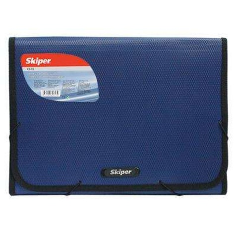 Папка - портфель Skiper А4, 12 compartments, KLA4-12, blue (410958)