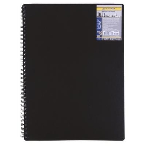 Блокнот Buromax spiral side, А6, 80sheets, CLASSIC, square, black (BM.2589-001)