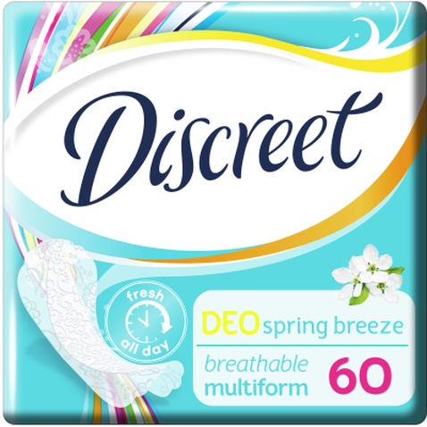 Щоденні прокладки Discreet Deo Spring Breeze 60 шт (8001090170316/4015400179757)