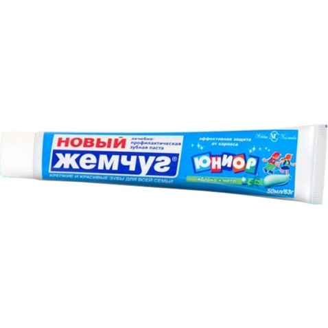 Дитяча зубна паста Новый Жемчуг Юниор Яблоко и мята 50 мл (4600697171081)