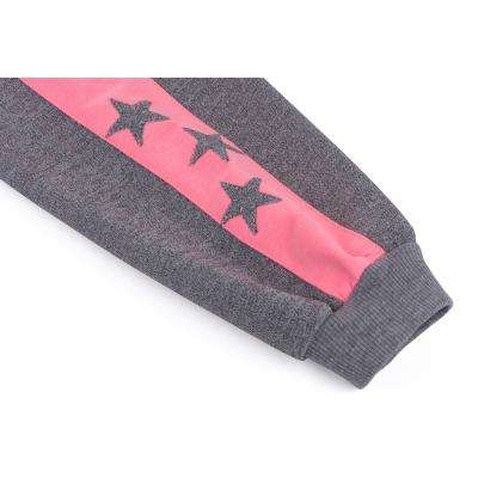 Спортивний костюм Breeze з рожевими лампасами (9553-134G-gray)