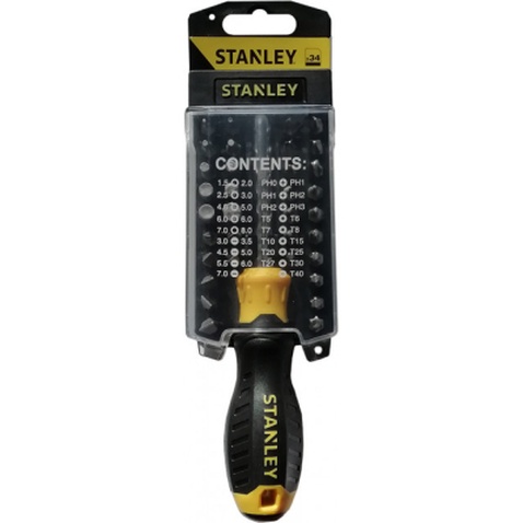 Викрутка Stanley Multibit багатофункціональна з 34 насадками (STHT0-70885)