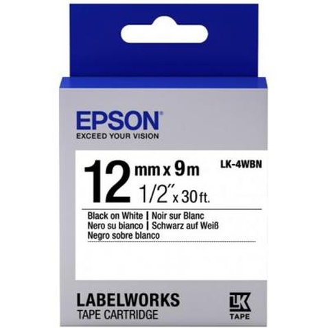 Стрічка для принтера етикеток Epson LK4WBN (C53S654021)