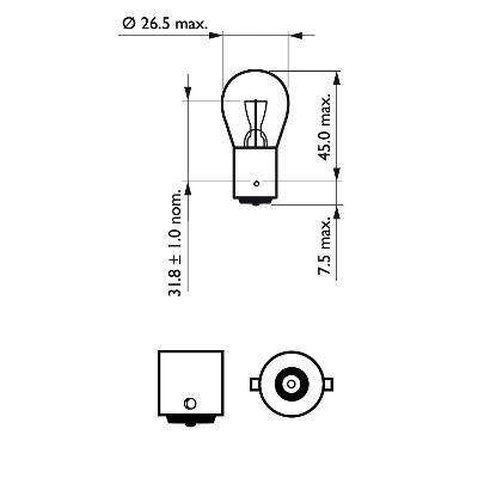 Автолампа Philips 21W (12498 LLECO CP)