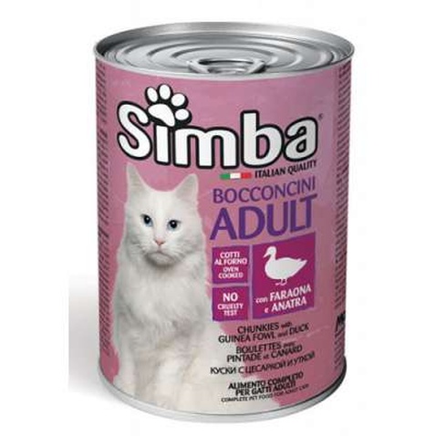 Консерви для котів Simba Cat Wet цесарка з качкою 415 г (8009470009515)