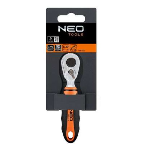 Тріскачка Neo Tools 1/4", 105 мм, CrV, 48 зубців (08-512)