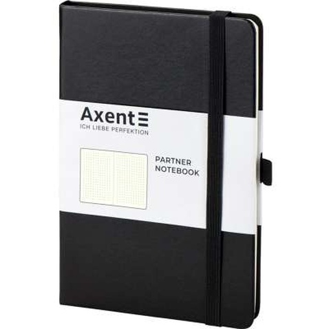 Книга записна Axent Partner, 125x195 мм, 96 аркушів, крапка, чорна (8306-01-A)