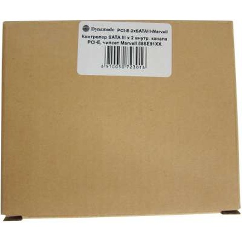 Контролер Dynamode PCI-E to 2 х SATA III (6 Gb/s), 2 ch (PCI-E-2xSATAIII-Marvell)