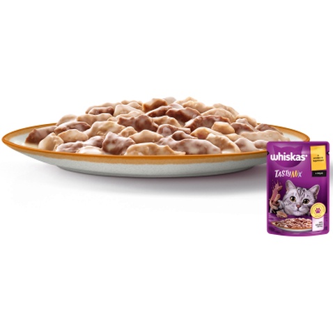 Вологий корм для кішок Whiskas TastyMix Ягня, Індичка 85 г (4770608262440)