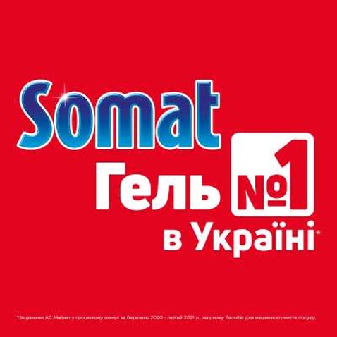 Гель для миття посуду в посудомийці Somat Excellence Duo Gel Антижир 810+810 мл (9000101577648)