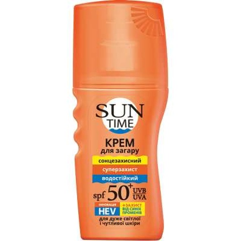 Засіб для засмаги Біокон Sun Time Крем Суперзахист SPF 50+ 150 мл (4820064563398)