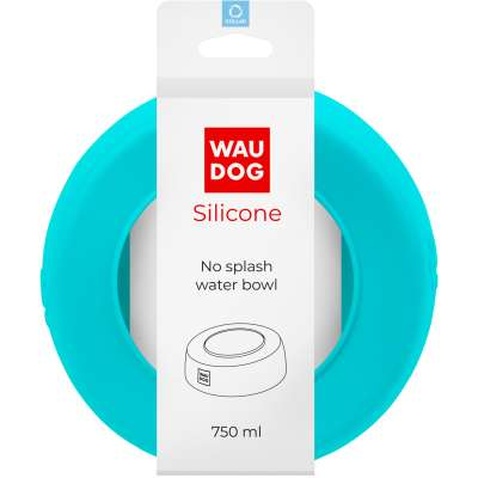 Посуд для собак WAUDOG Silicone Миска-непроливайка 750 мл блакитна (50782)