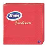 Серветки столові Zewa Set Luxury 3-слойные красные 20 шт (9011111186782)