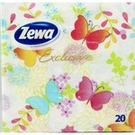 Серветки столові Zewa Set Luxury 3-слойные бабочки 20 шт (9011111135032)