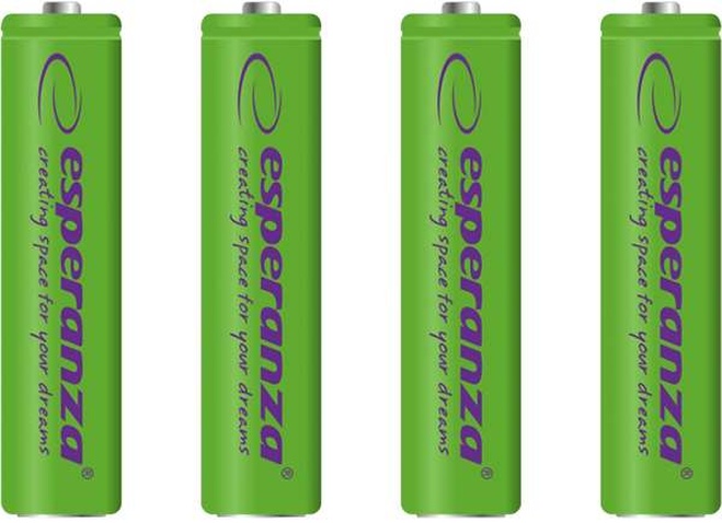 Акумулятор  Ni-MH AAA 1000 mAh, 4шт, зелений ESPERANZA EZA102G