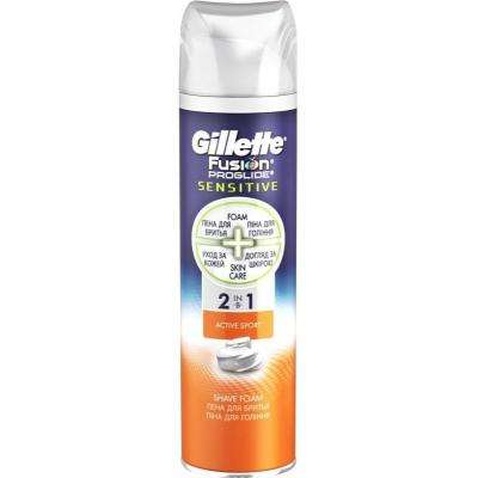 Піна для гоління Gillette Fusion ProGlide Sensitive Active Sport 250 мл (7702018360499)