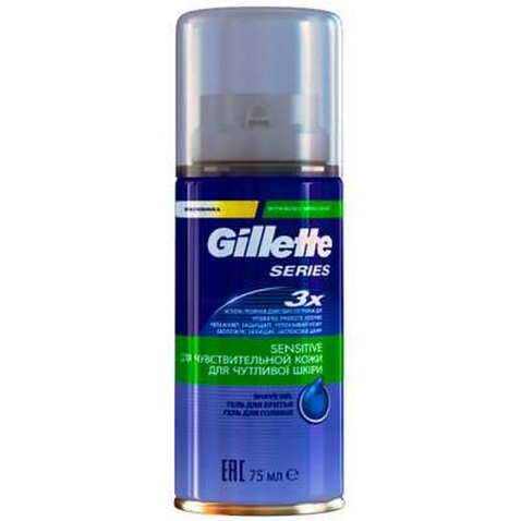 Гель для гоління Gillette Sensitive Skin для чувствительной кожи 75 мл (3014260219949)