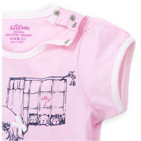 Піжама Aziz з дівчинкою і котиками (9136-1,5G-pink)