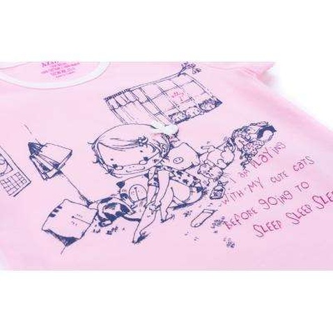 Піжама Aziz з дівчинкою і котиками (9136-1,5G-pink)