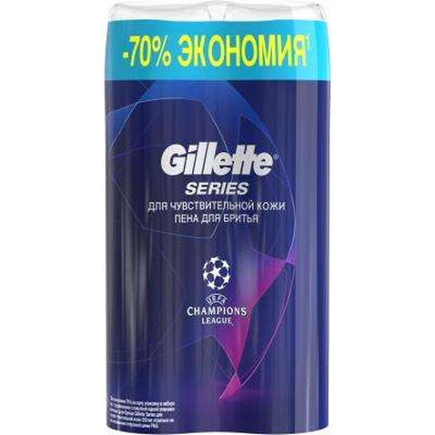 Піна для гоління Gillette Sensitive Skin. 250млх2шт (7702018536191)