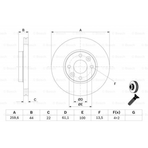 Гальмівний диск Bosch 0 986 479 103