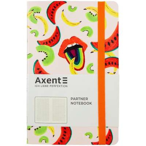 Книга записна Axent Partner BBH Soft 125x195 мм 96 аркушів в клітинку Fruits (8212-03-A)